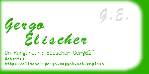 gergo elischer business card